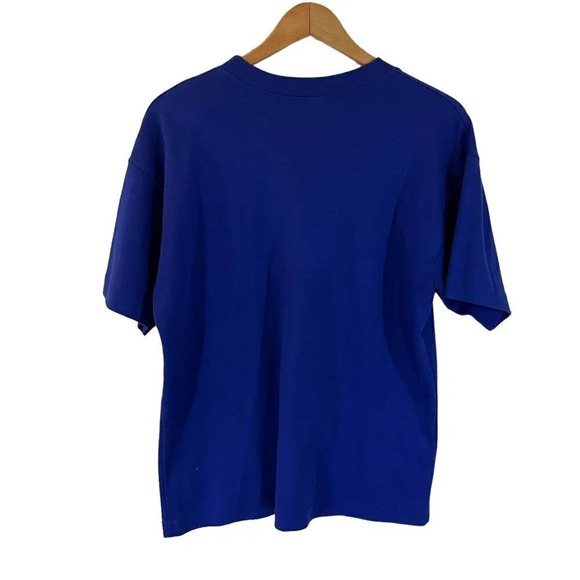 Old Dell Designs Vintage Embroidered T Shirt Medium Yellow Green Triangle Shapes - Picture 2 of 6